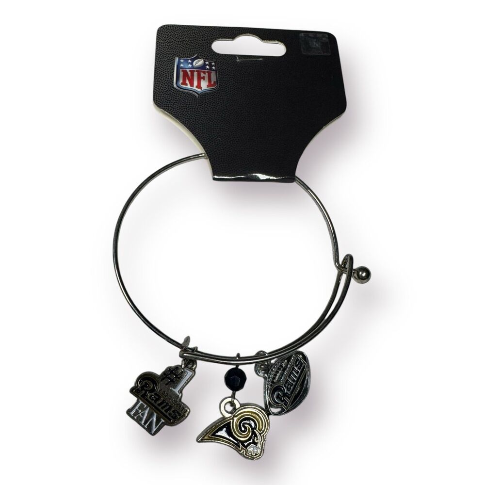 NFL Los Angeles Rams 3‎ Charm Bracelet New